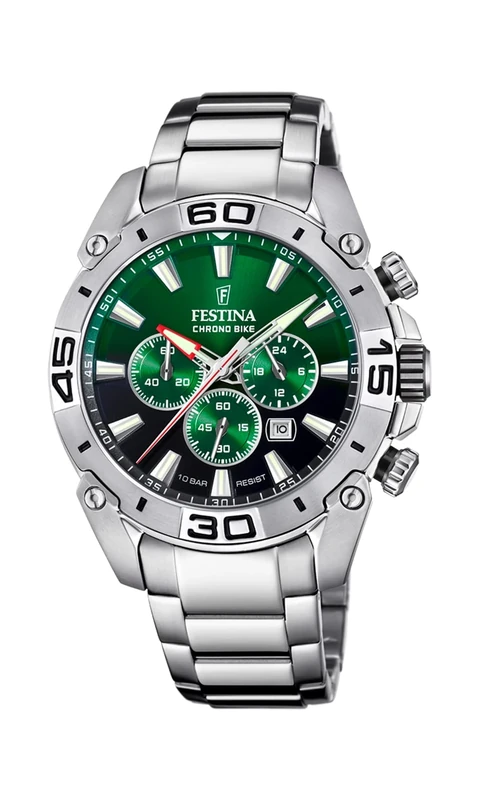 Festina Men's Watch F20543/3 Chrono Bike 316L Stainless Steel Case Silver 316L Stainless Steel Strap Silver