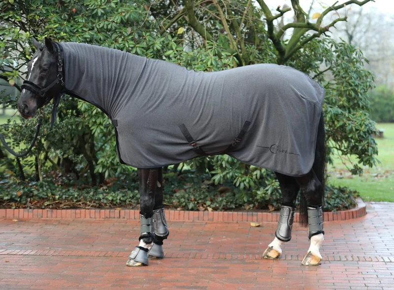 Kerbl 3223935 H/W 2021 High Neck Fleece Blanket, Black, Size 125 cm