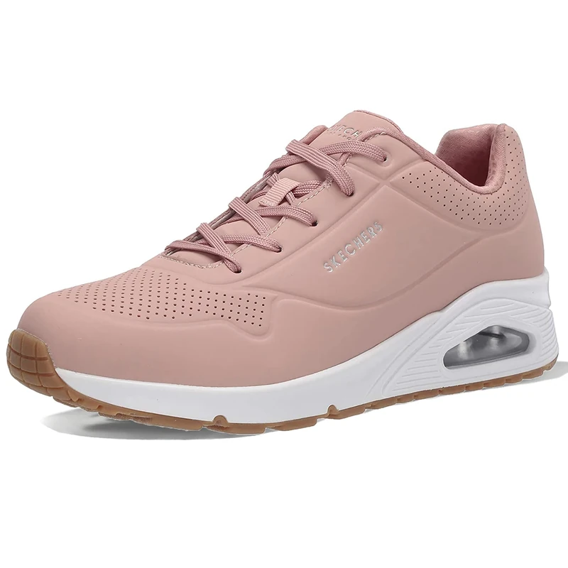 Skechers Women's Uno Stand on Air Sneaker, Blush Durabuck, 5.5 UK