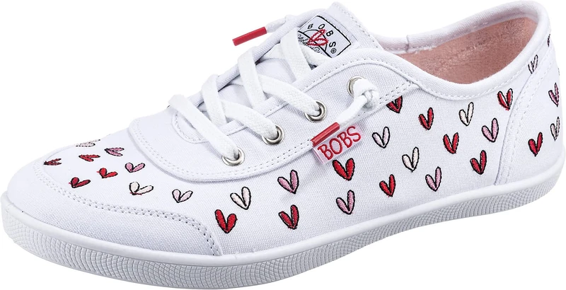 Skechers Women's Sneaker, White Multi Canvas, 6 UK