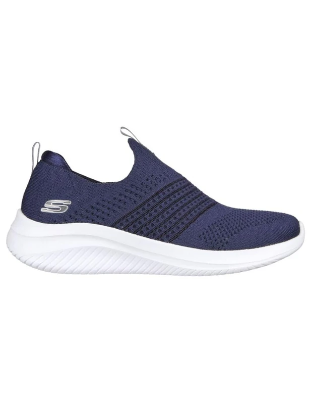 Skechers Women's Ultra Flex 3.0 Classy Charm Sneaker, Navy Knit/Trim, 6.5 UK