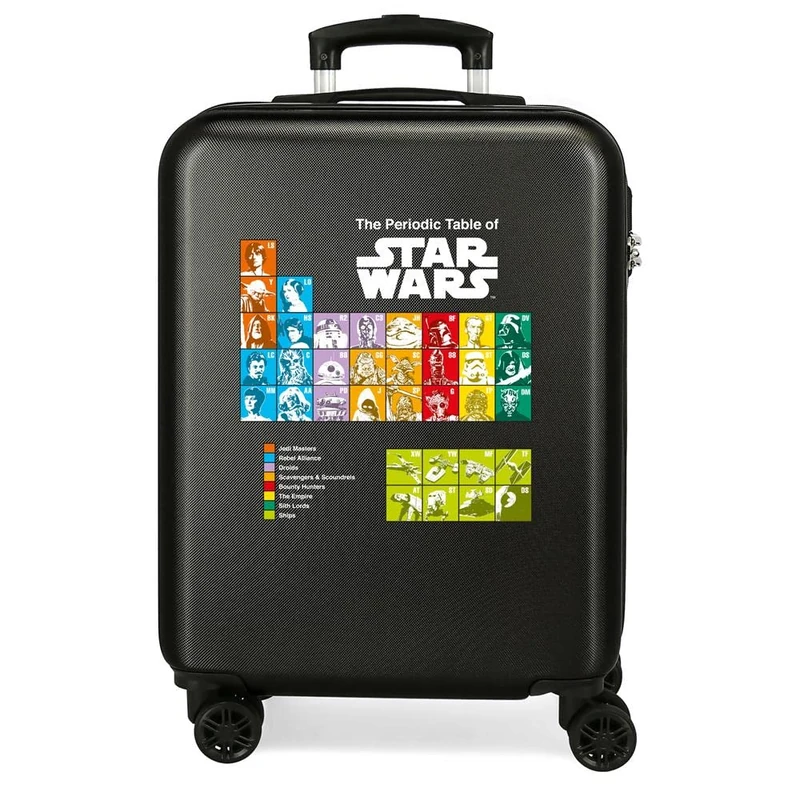 Star Wars Badges Luggage- Carry-On Luggage, 38x55x20 cms, Periodic Black