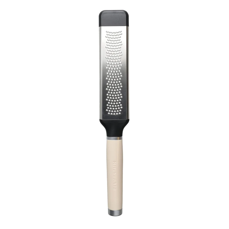 KitchenAid Fine Etched Cheese Grater, Two-Way Paddle Grater, Stainless Steel and Dishwasher Safe - Almond Cream