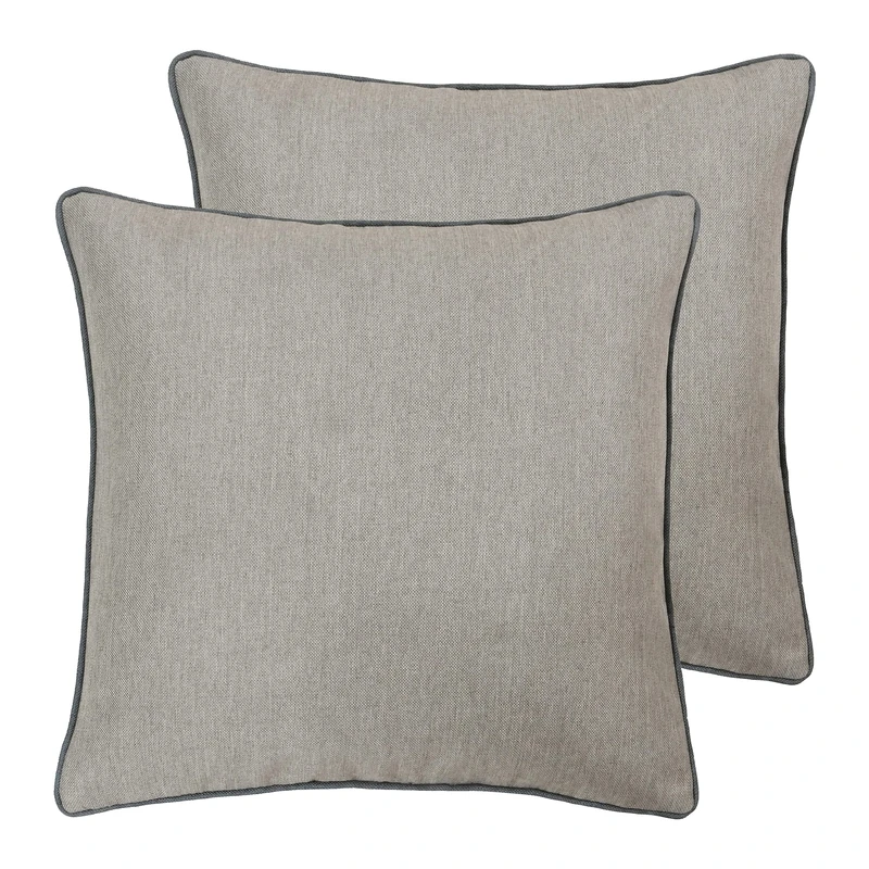 Paoletti Bellucci Feather Filled Cushions (Twin Pack), Polyester, Tobacco/Graphite - Image 1