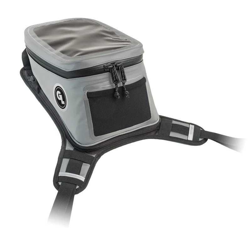 Giant Loop Diablo Tank Bag, Gray Waterproof Motorcycle Tank Bag, 6-Liters Capacity for Small Items, Fits Any Dirt Bike, Snow Bike, Adventure, Dual Sport & More