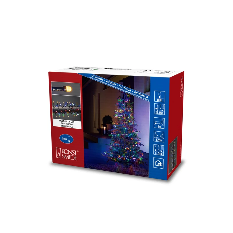 Konstsmide LED Fairy Lights - Indoor/Outdoor Use, Mains Powered - 800 String Lights for Outdoor, Plug-in for Indoor