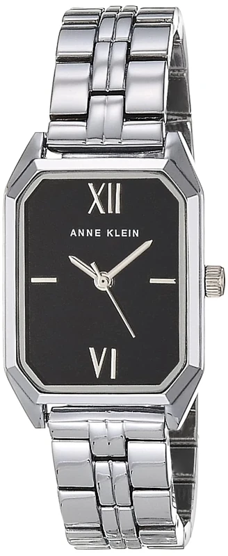 ANNE KLEIN Women's Bracelet Watch,Silver/Black