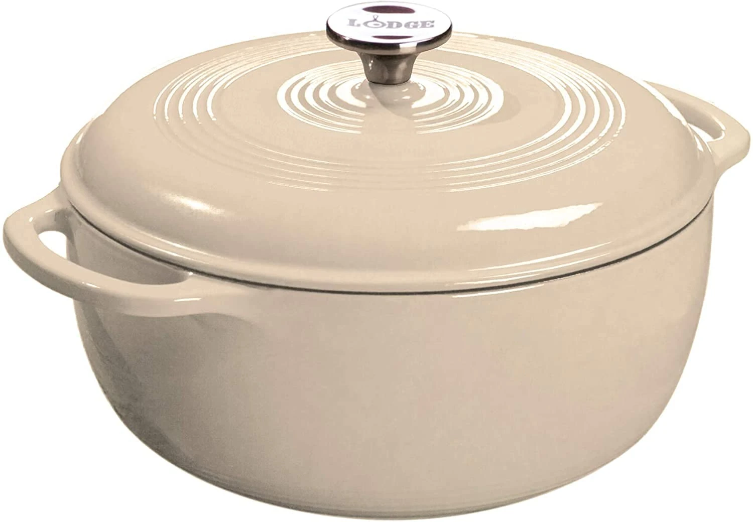 Lodge Enameled Cast Iron Dutch Oven, 7.5 Qt, Sandalwood