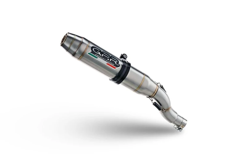 GPR exhaust system compatible for CroSsfire 500 X 2020-2021, Deeptone Inox, Homologated legal slip-on exhaust including removable db killer and link pipe