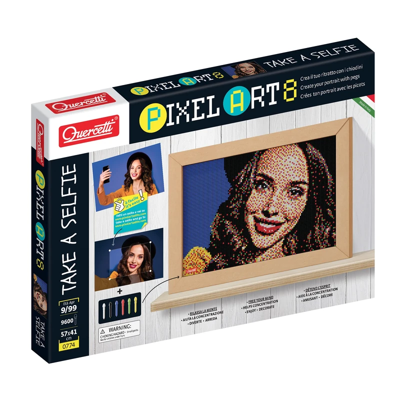 Quercetti 0774 Pixel Art Take a Selfie Plug-in Game Kit