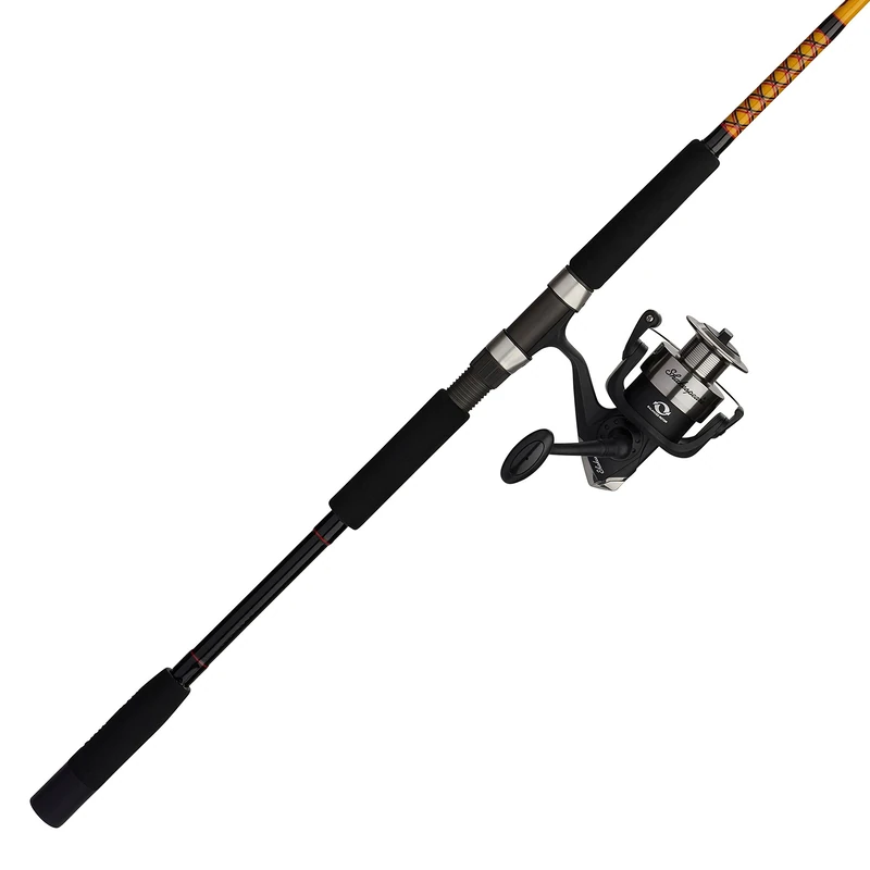 Ugly Stik Bigwater Spinning Reel and Fishing Rod Combo,Black/Red/Yellow