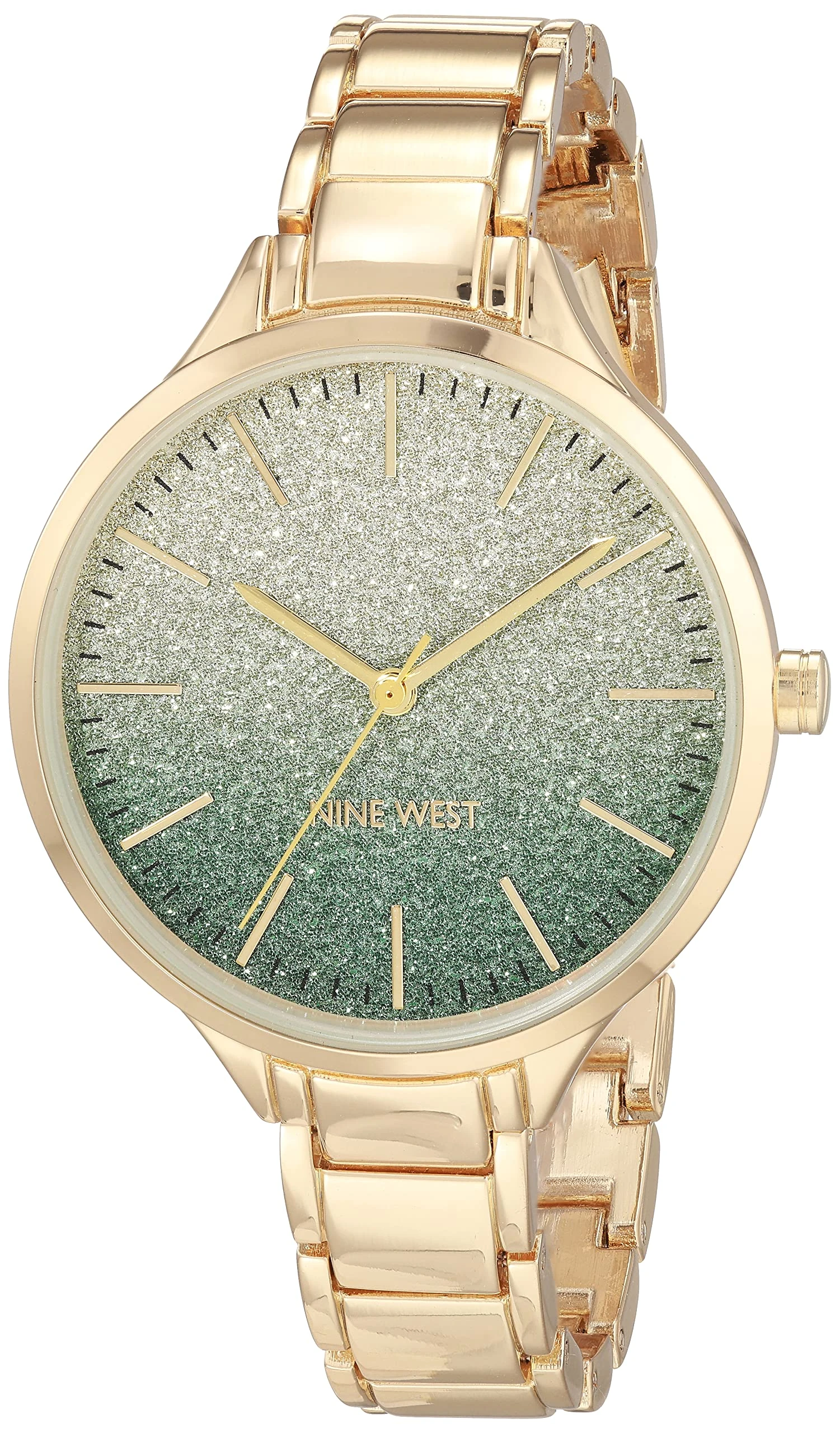 Nine West Dress Watch 086702685608, Green/Gold