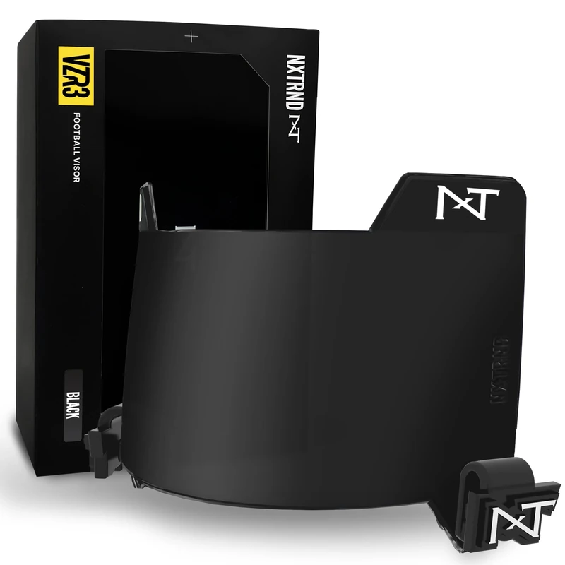 Nxtrnd VZR3 Football Visor, Bubble Lens Technology, Fits Adult & Youth Football Helmets (Black)