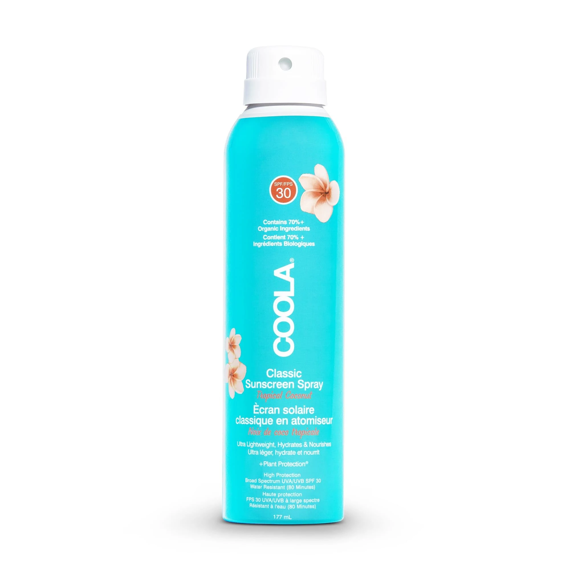 COOLA Classic/Clear Sunscreen Spray SPF30 Tropical Coconut (177 ml)
