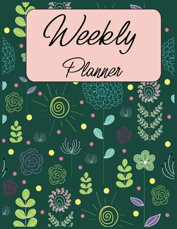 Weekly Planner Notebook: 360 Weekly & Monthly Planner , Flexible Cover, to-Do List, Twin-Wire Binding 360 Weeks of Menu Planning Pages with Weekly List -Academic - Image 1