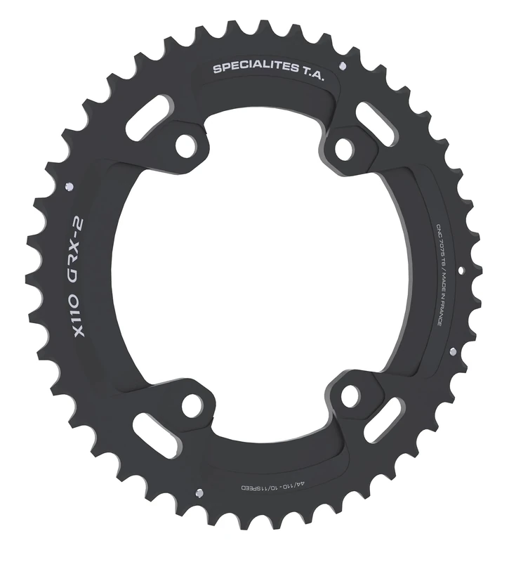 Spécialités TA X80 GRX-2 Gravel 10/11/12 Speed Chainring, Black, Outer, 48t