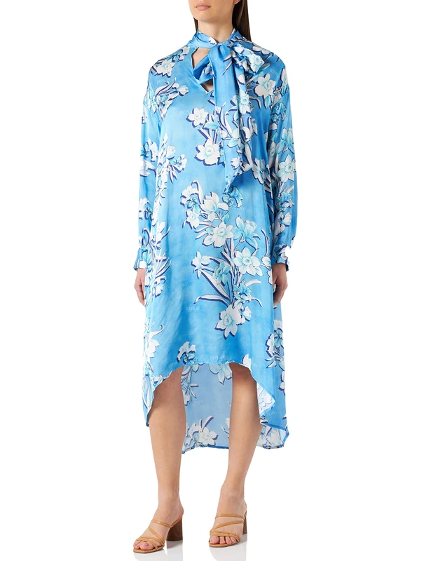 REPLAY Women's W9728 .000.73612 Dress, 10 Multicolour, M