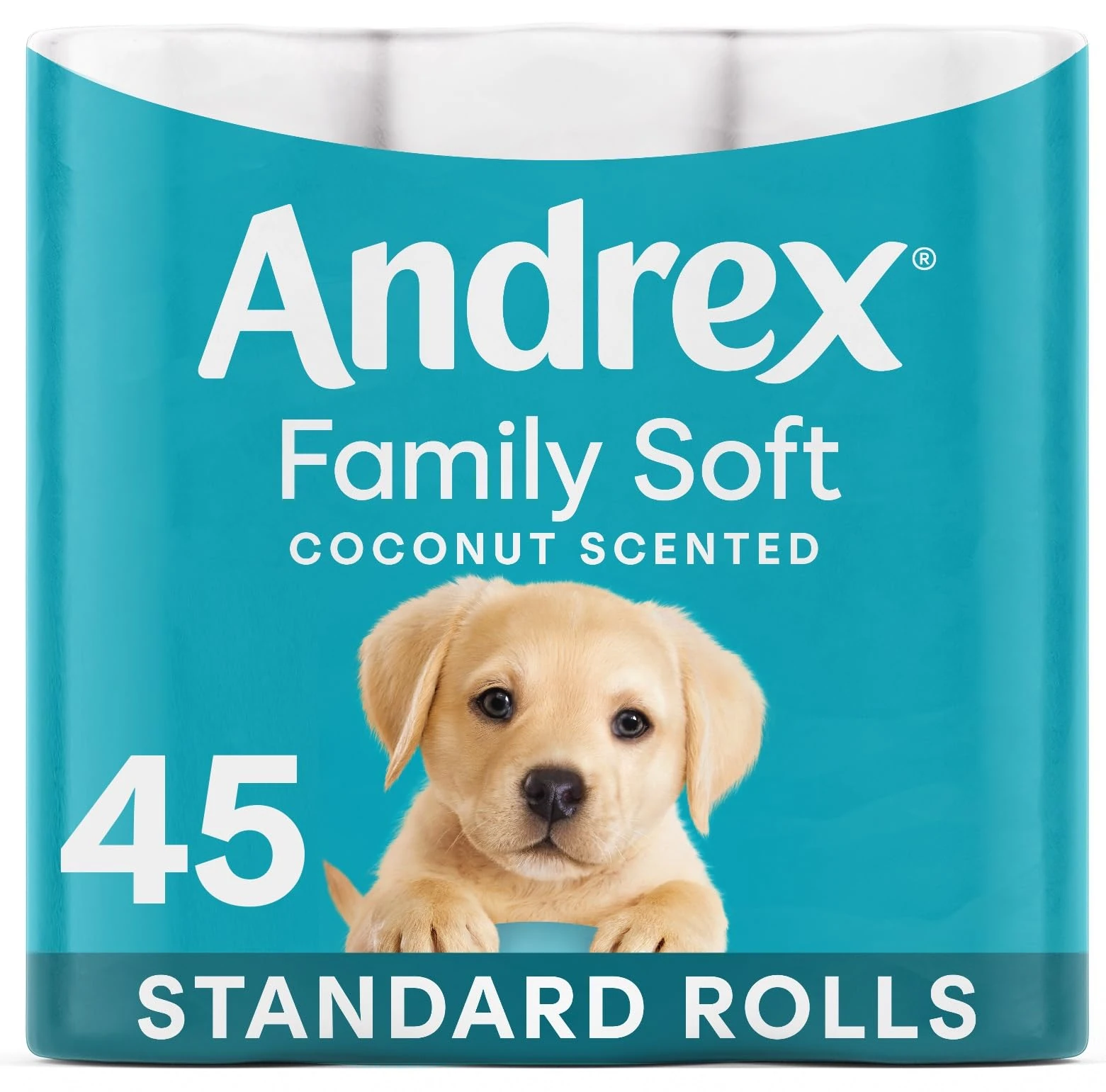 Andrex Coconut Fresh Fragrance Toilet Rolls - 45 Pack for Clean and Confidence
