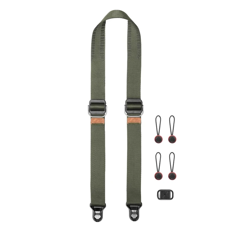 Peak Design Slide Lite Camera Strap, Sage, Configurable as a Sling, Neck or Shoulder Strap, Quick Release and Connection, Smooth and Grippy Side, Camera Straps for Photographers, 90 kg Capacity