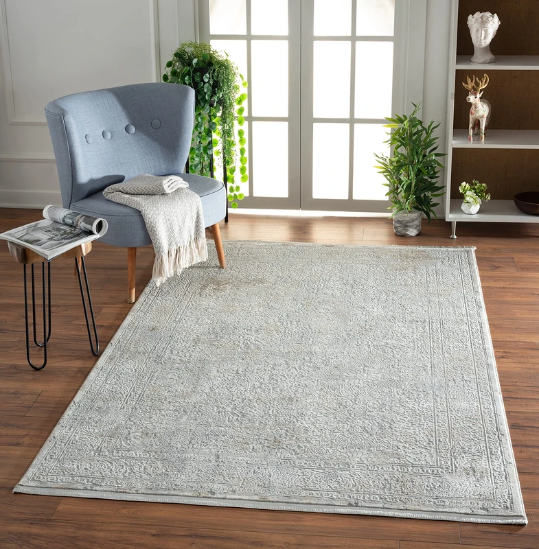 Mia's Teppiche Sophia Rug Living Room, modern, vintage look grey, beige 80 x 300 cm Short Pile