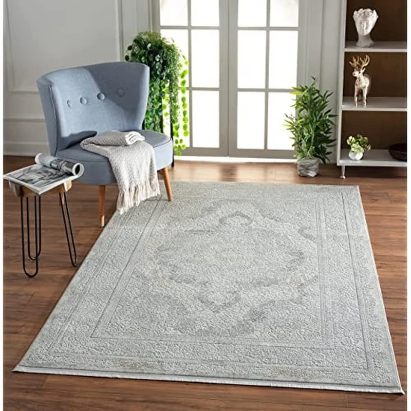 Mia's Teppiche Sophia Rug Living Room, modern, vintage look grey, oriental 120 x 170 cm Short Pile