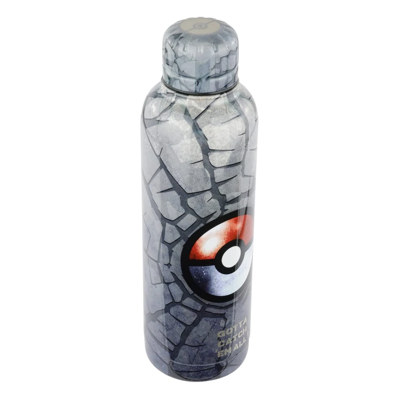 p:os 34146 - Stainless Steel Drinking Bottle in Pokémon Design, 515 ml, Double Walled, Leak-Proof, Suitable for Carbonated Drinks, Ideal for Enjoying Cold and Hot Drinks at School, Sports and Leisure - Image 1