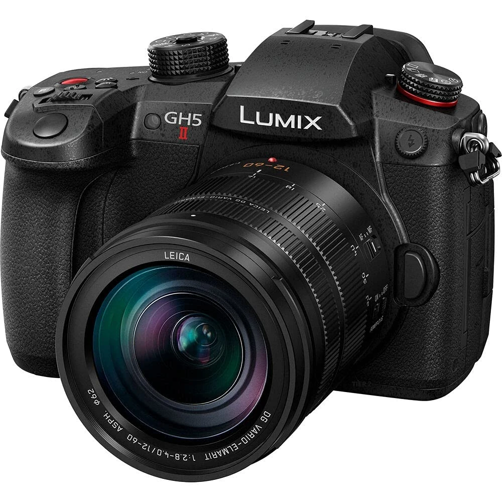 Panasonic LUMIX GH5M2 Mirrorless Camera with wireless live streaming and a LEICA 12-60mm F2.8-4.0 lens - Black