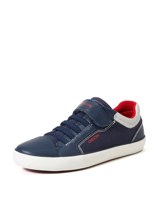 Geox Boys J Gisli Boy Sneakers, Navy Red, 8.5 UK Child