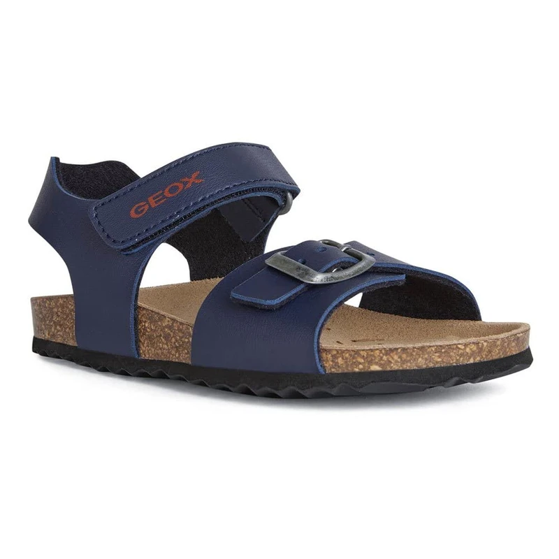 Geox Boys J Ghita Boy B Sandals, Navy Red, 3 UK