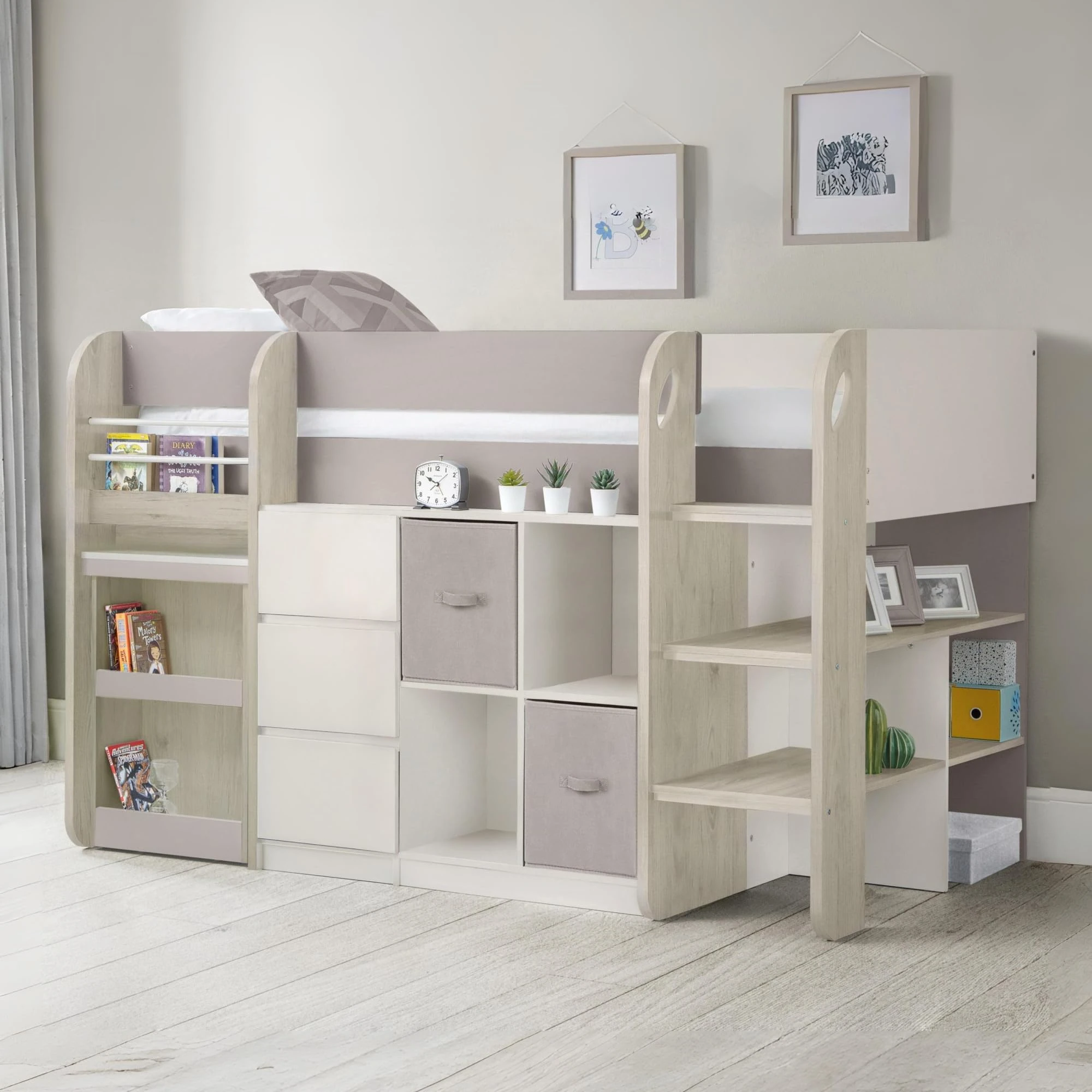 Julian Bowen Taupe Wood Saturn Midsleeper