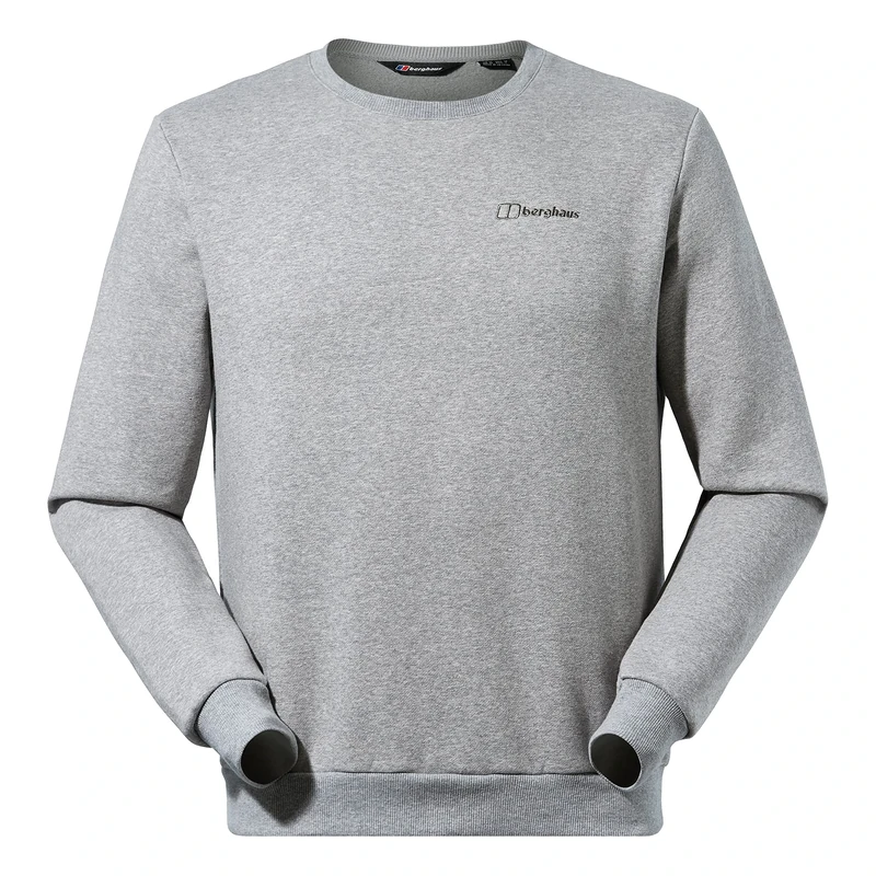 Berghaus Men's Logo Sweatshirt Crew Neck Jumper | Added Warmth | Extra Comfortable, Grey Marl, XS