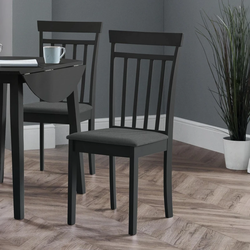 Julian Bowen Set Of 2 Coast Dining Chairs - Black - Image 1