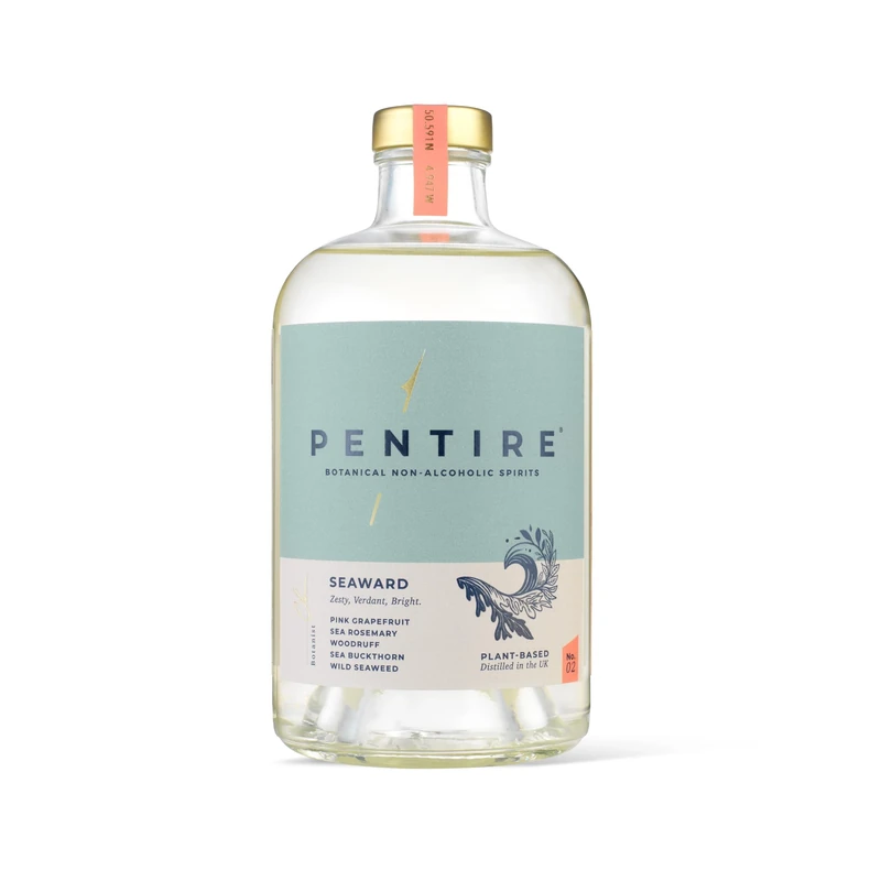Pentire Seaward - Botanical Alcohol Free Gin - Distilled from Native Cornish Plants - No Added Sugar - Vegan - Nothing Artificial - Non Alcoholic Gin, 700ml