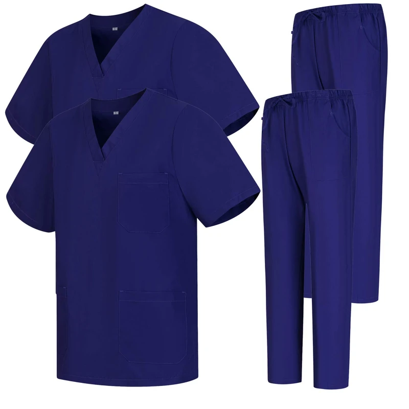 MISEMIYA - Pack * 2 Pcs - Uniforms Unisex Scrub Set – Medical Uniform with Scrub Top and Pants - Ref.2-8178 - X-Large, Purple 68