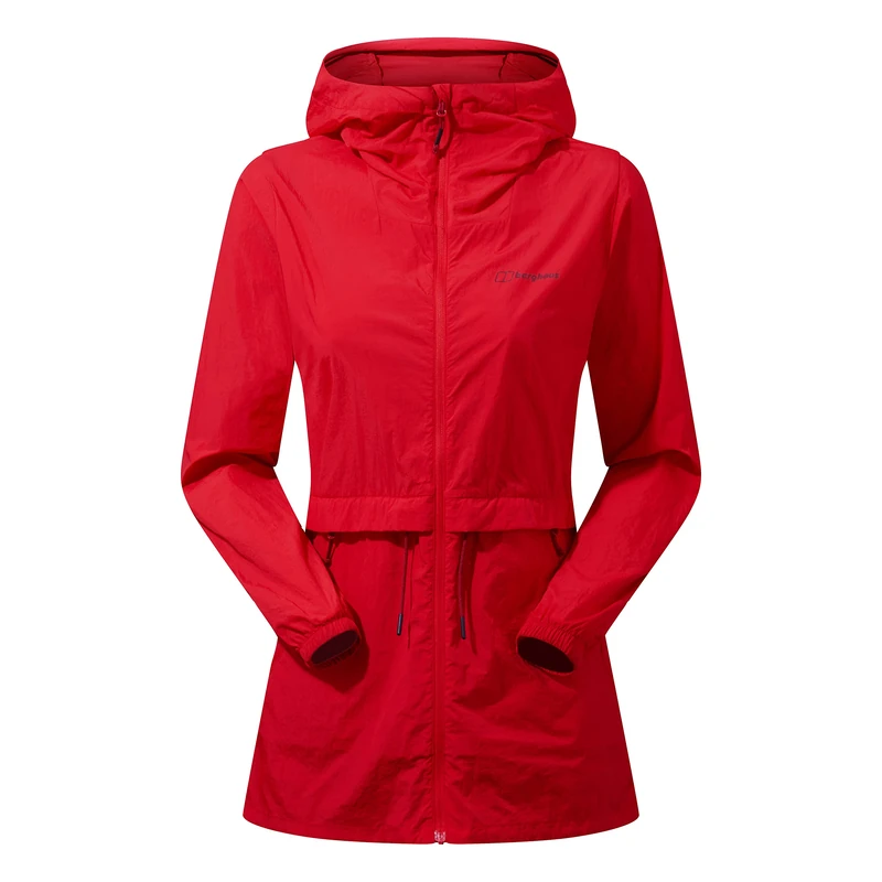 Berghaus Women's Milham Windproof Shell Windbreaker Jacket, Red, 14