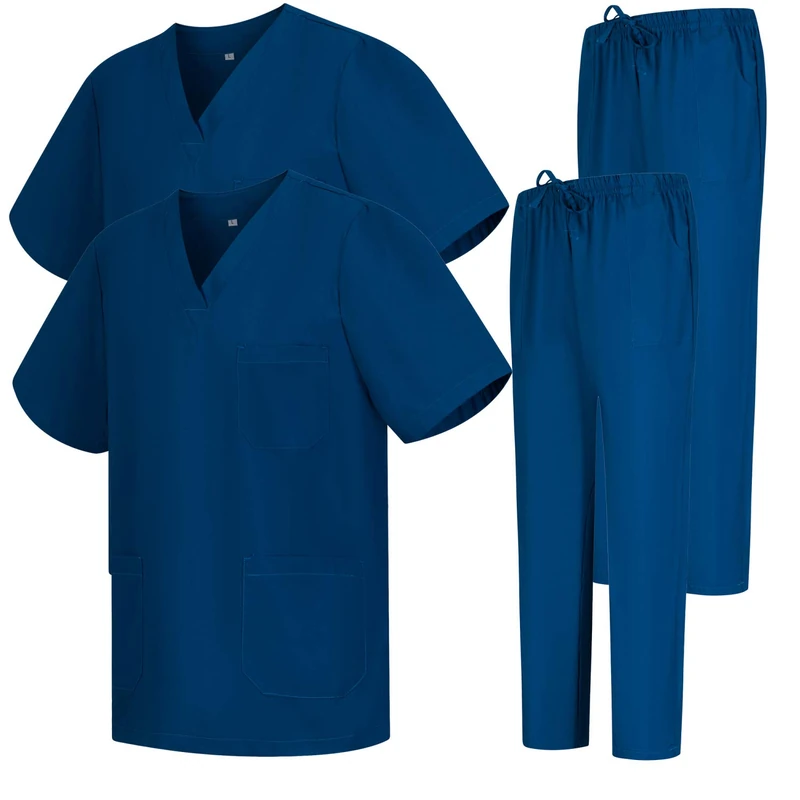 MISEMIYA - Pack * 2 Pcs - Uniforms Unisex Scrub Set – Medical Uniform with Scrub Top and Pants - Ref.2-8178 - X-Large, Navy Blue 68