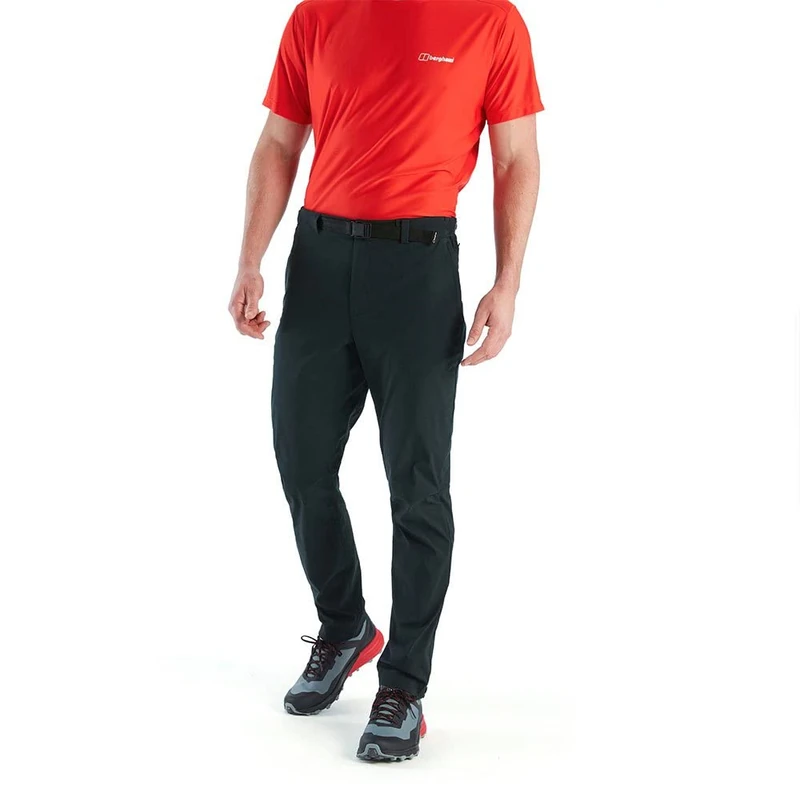 Berghaus Men's Lomaxx Woven Walking Trousers | Water Resistant | Comfortable Fit | Breathable Pants, Black/Black