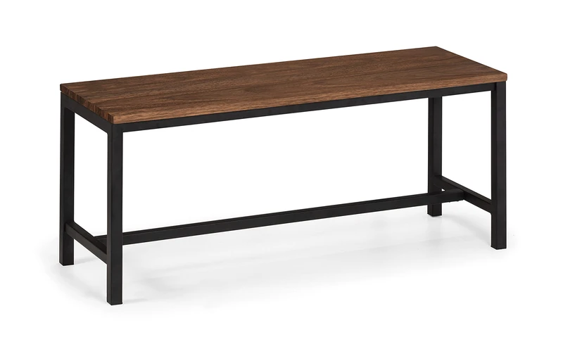 Julian Bowen Tribeca Bench, Walnut Effect