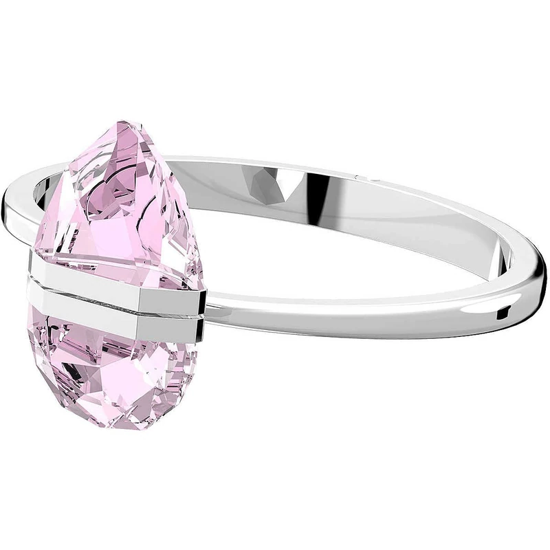 Swarovski Lucent bangle, Pink, Rhodium plated