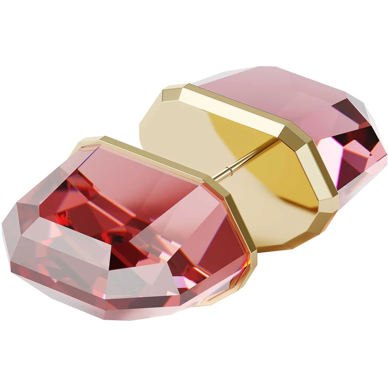Swarovski Lucent stud earring, Single, Pink, Rose-gold tone plated