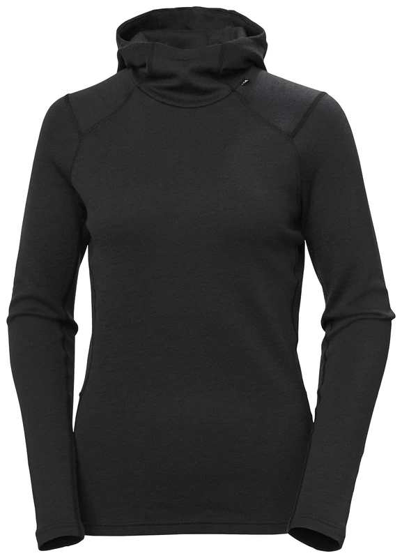 Helly Hansen Women's W Lifa Merino Midweight Hoodie, Black, M