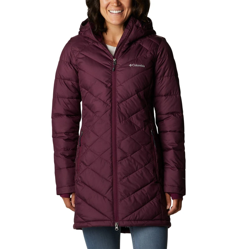 Columbia Women's Heavenly Long Hooded Jacket, Marionberry, S