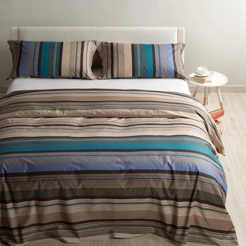 Caleffi Miller Caleffi 40059 Duvet Cover Set, Cotton, Taupe