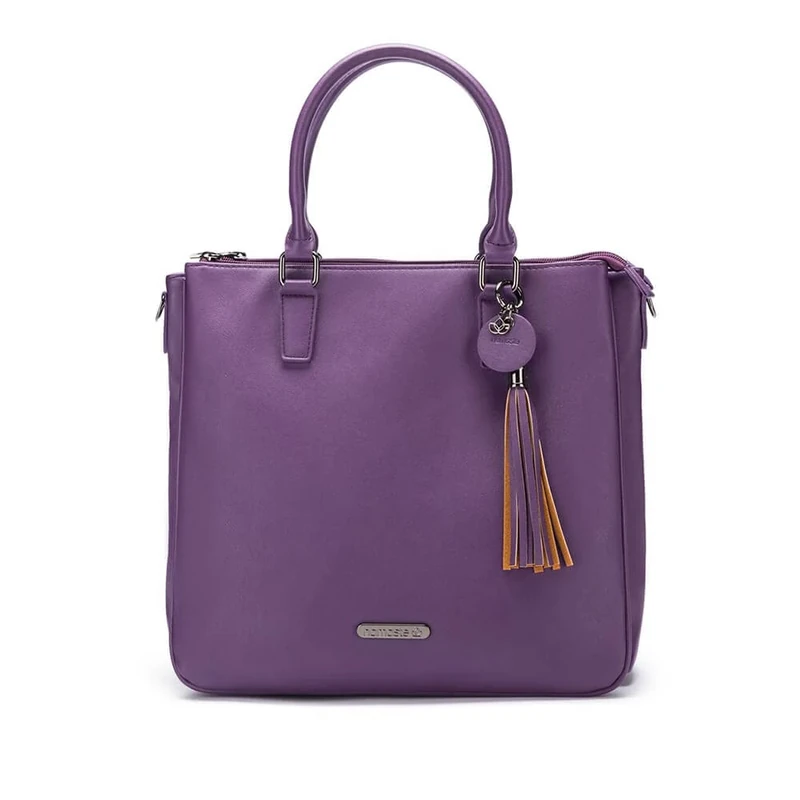 Namaste Satchel, Leather, Purple, One Size