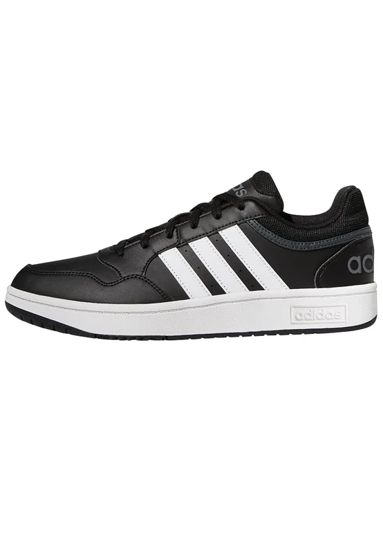 adidas Men's Hoops 3.0 Low Classic Vintage Shoes, Core Black / Cloud White / Grey Six, 10 UK
