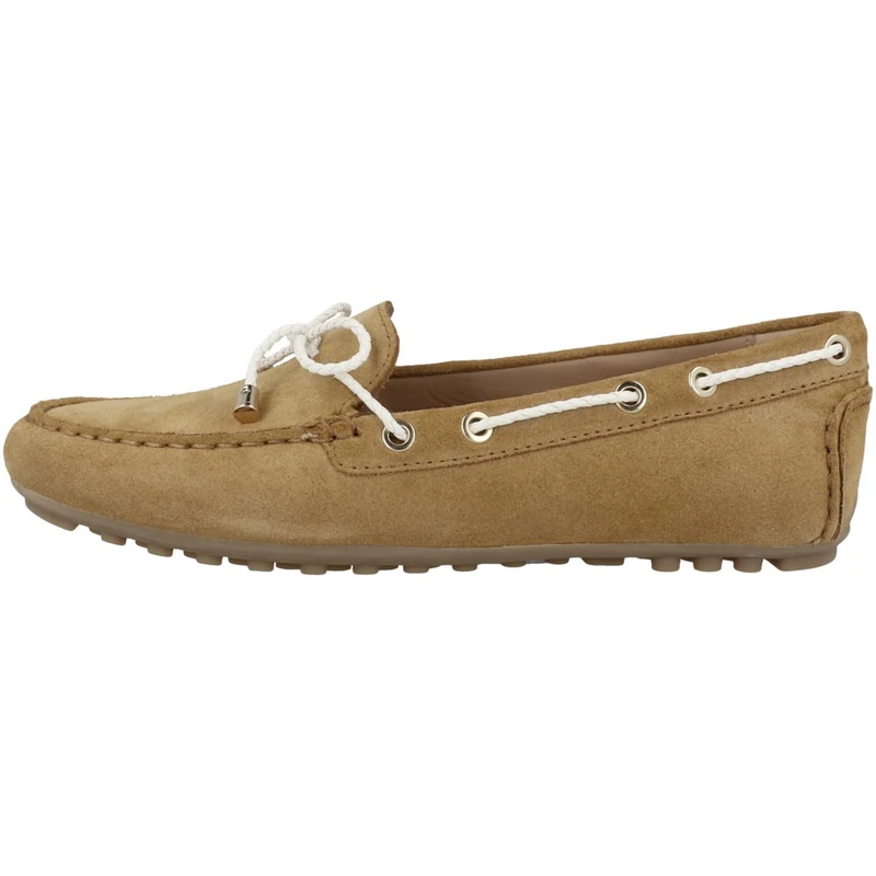 Geox Women's D Leelyan C Moccasins, Caramel White, 5.5 UK