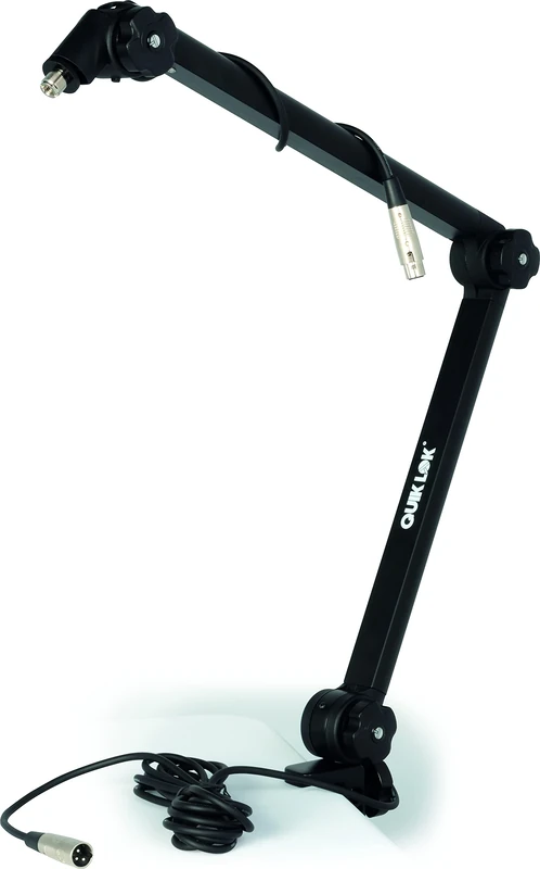 QUIK LOK - A/26 BK ASTA BROADCAST, Table Stand for Microphone, Satin Black Finish,