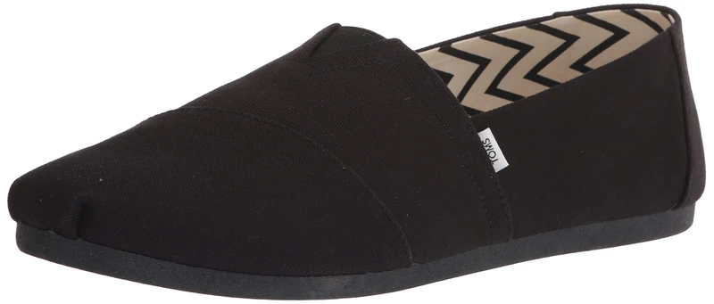 TOMS Classic Canvas Alpargata - Timeless Slip-On Women's Shoes with Sustainable Comfort for Everyday Wear Black