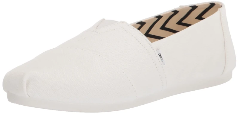 TOMS Women's Classic Canvas Alpargata Slip-On Ethical Fashion with Comfort & Durable Design White - Image 1
