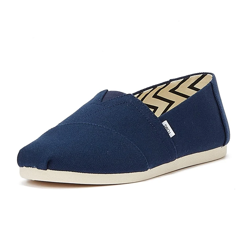 TOMS Classic Canvas Alpargata Shoes - Comfortable Slip-On Espadrilles with Flexible Outsole for Men & Women Blue